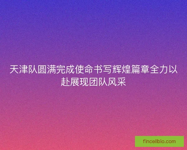 天津队圆满完成使命书写辉煌篇章全力以赴展现团队风采 天津队圆满完成使命书写辉煌篇章全力以赴展现团队风采