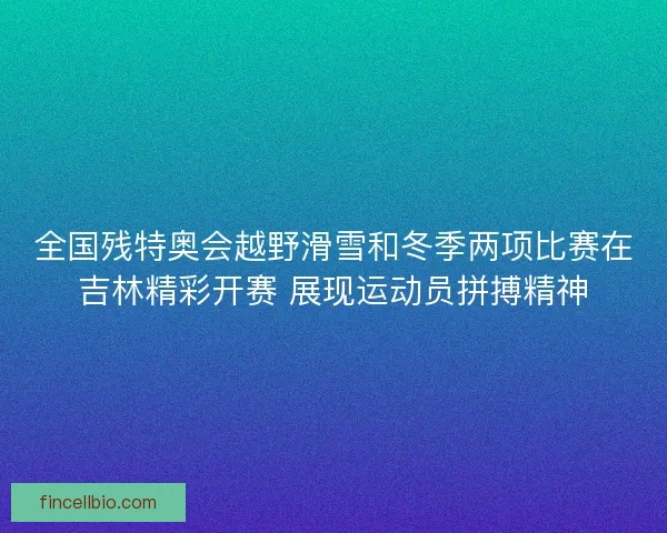全国残特奥会越野滑雪和冬季两项比赛在吉林精彩开赛 展现运动员拼搏精神 全国残特奥会越野滑雪和冬季两项比赛在吉林精彩开赛 展现运动员拼搏精神